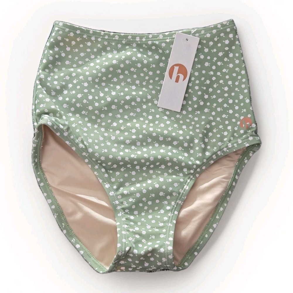 Honey Mark Classic High Waist Bikini Bottom NWT Modest Style Sz XXS